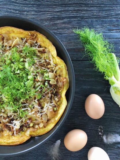 Italiensk inspireret omelet med fennikel