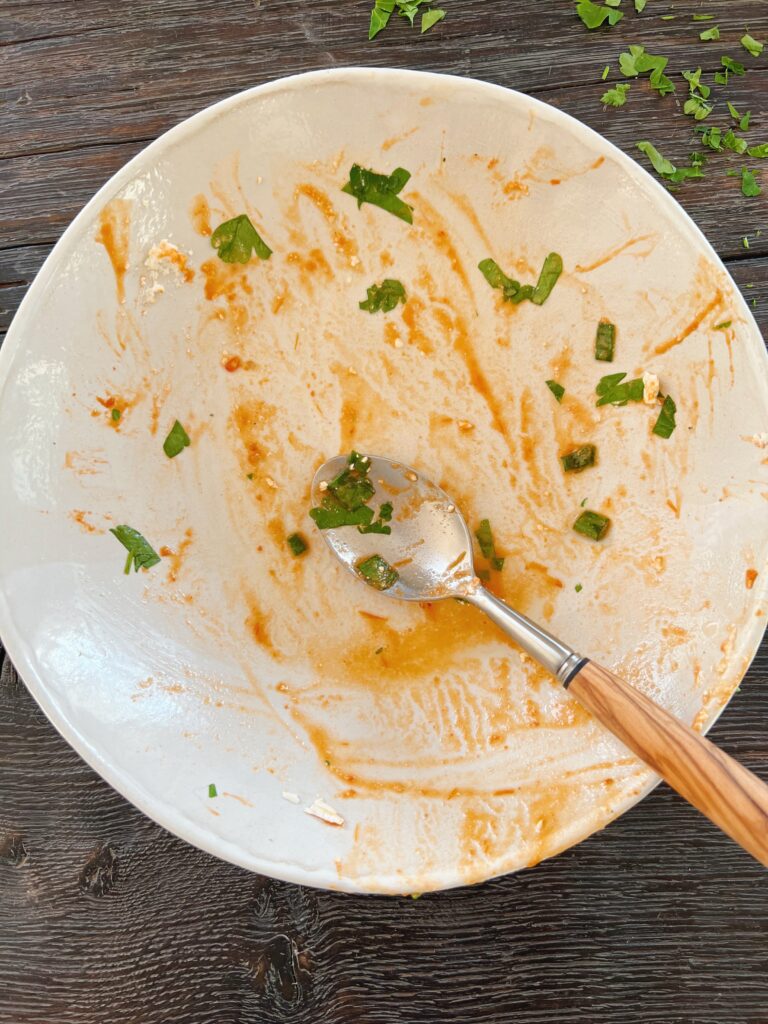 Tomatsalat spist op
